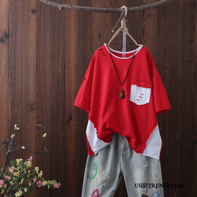 T-paidat Naisten Osta Takki Epäsäännöllinen Kesä Naisille Löysät Punainen