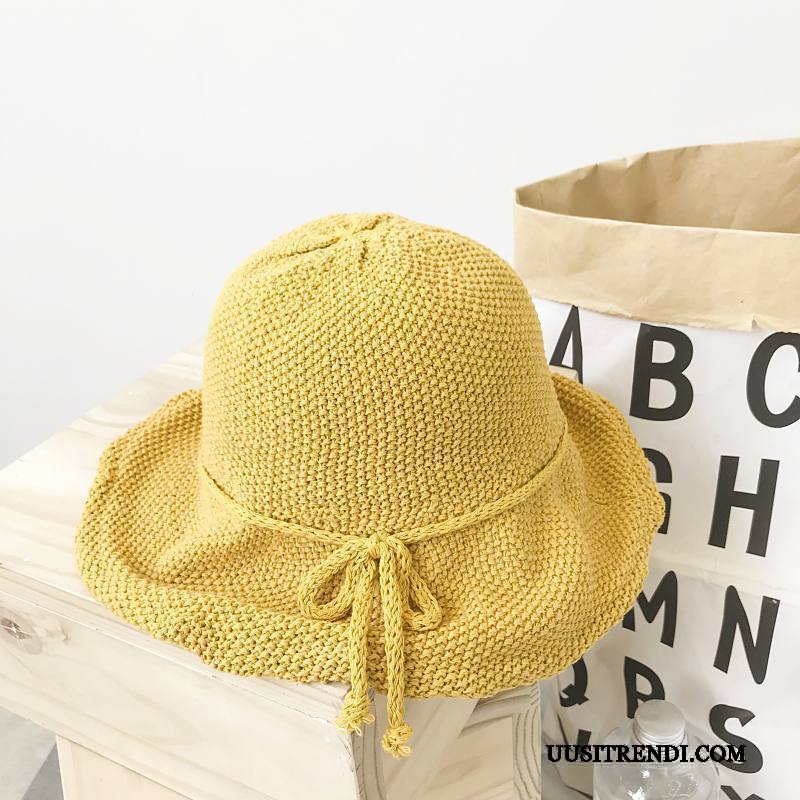 Hattu Naisten Verkossa Vintage Perhonen Mutka Neulominen Naisille Keltainen