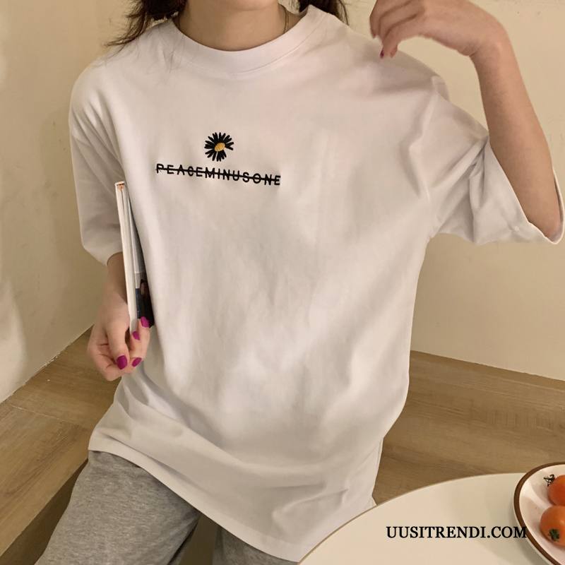 T-paidat Naisten Myynti T-paita Trendi Päivänkakkara Naisille Super Valkoinen