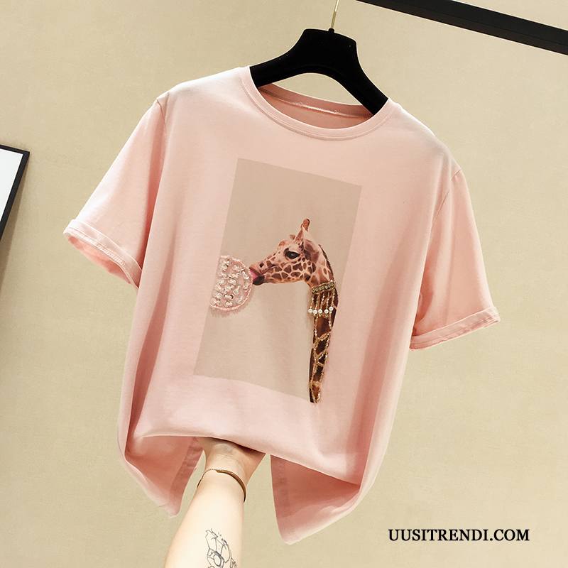 T-paidat Naisten Verkossa Naisille Takki Lyhythihainen Uusi 2019 Pinkki