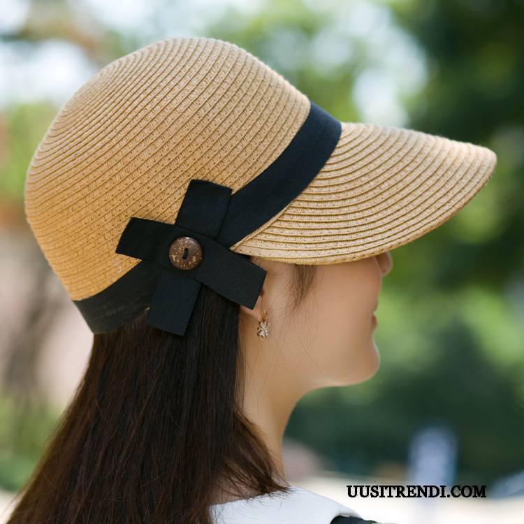 Hattu Naisten Myynti Matkustaminen Kesä Aurinkohattu Ulkoilu Aurinkovoiteet Valkoinen