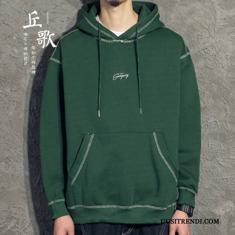 Huppari Miesten Halvat Hupparit Plus Cashmere Tide-brändi Trendi Pullover Musta
