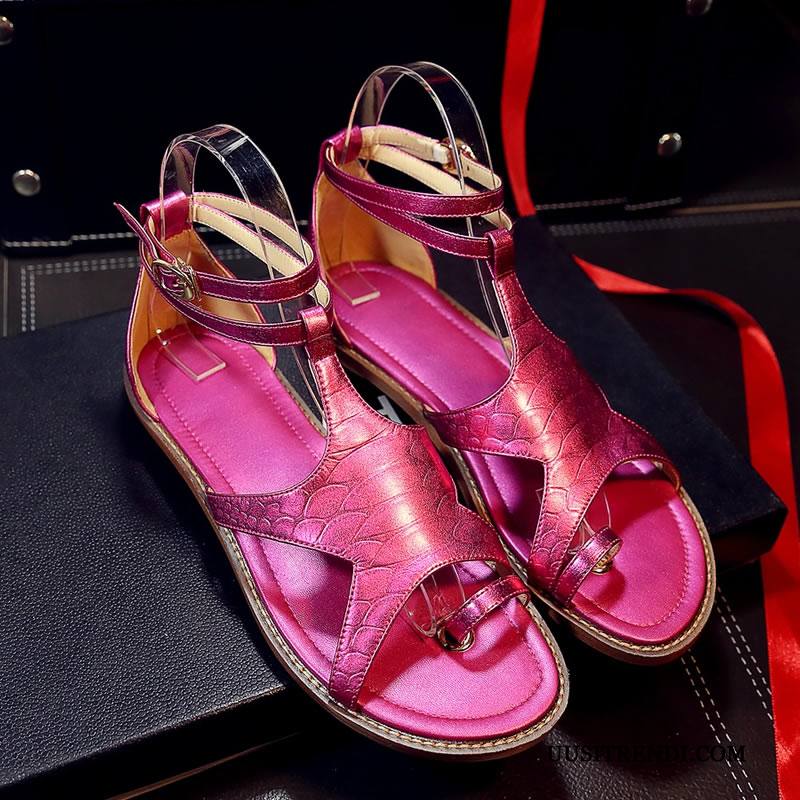 Sandaalit Naisten Myynti Litteät Litteät Kengät Kesä 2019 Rooma Hopea Kultainen