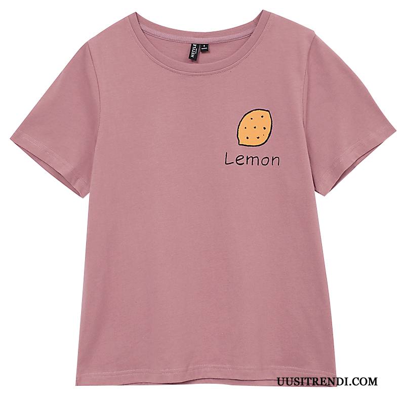 T-paidat Naisten Osta Leggingsit Löysät Naisille Painatus Kesä Pinkki Tumman